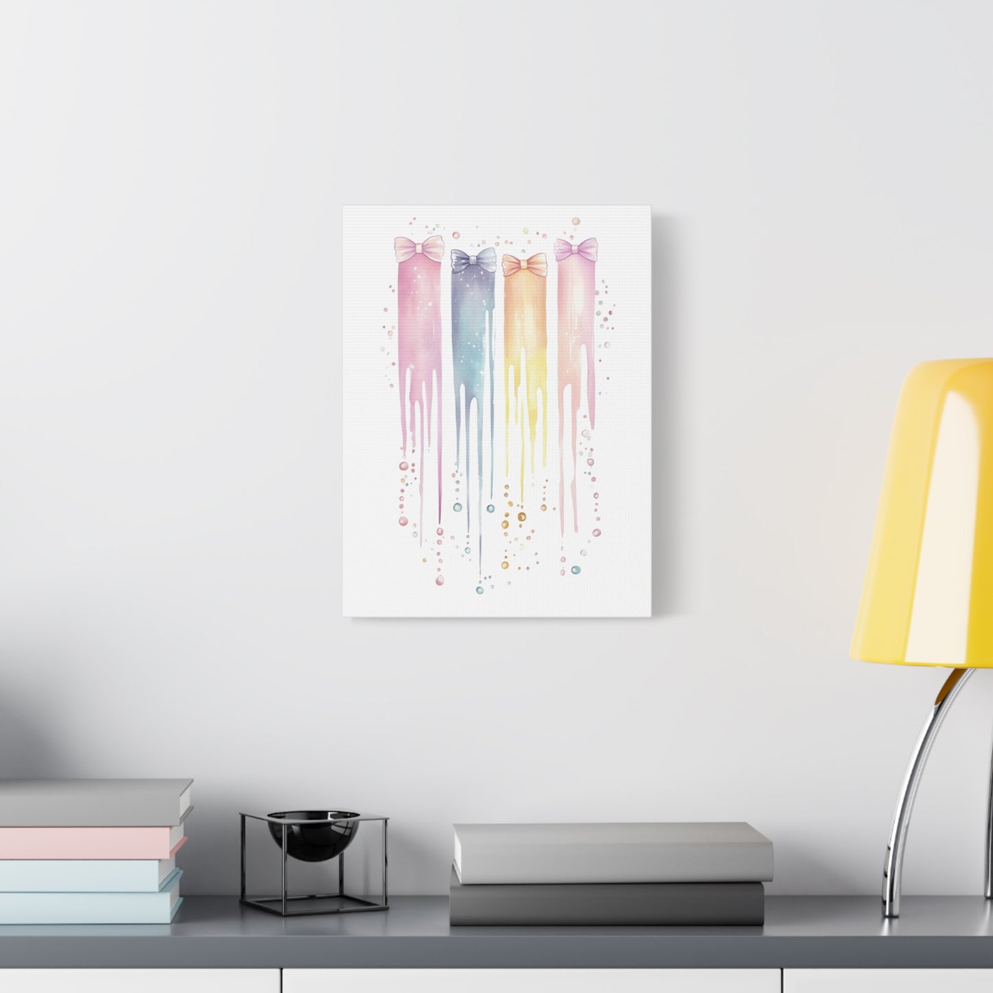 Pastel Drip Colorful Bow Decor