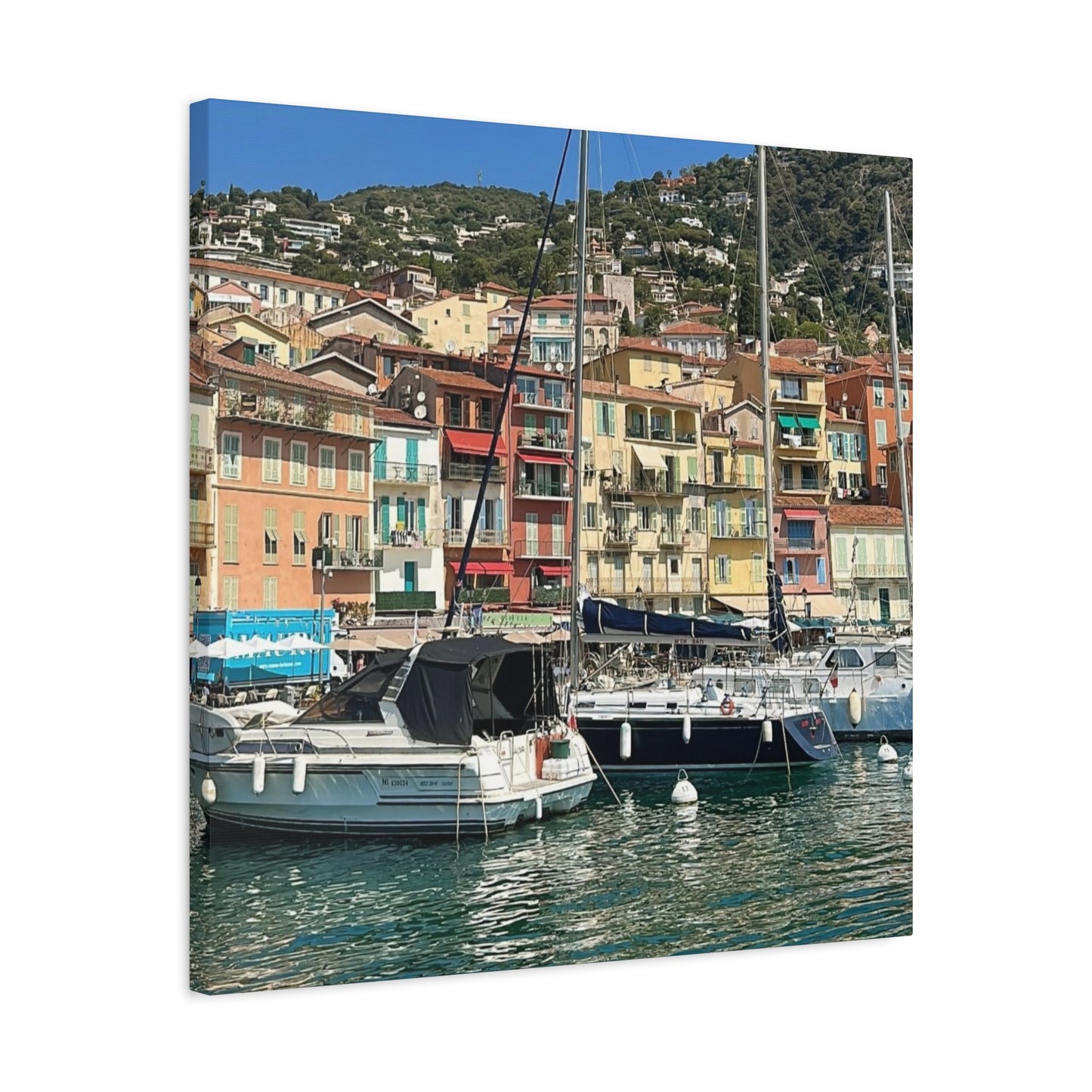 Italy Nautical Canvas Wall Art, Coastal Home Decor, Marina Print, Beach Decor, Nautical Gift, Coastal Living Decoration