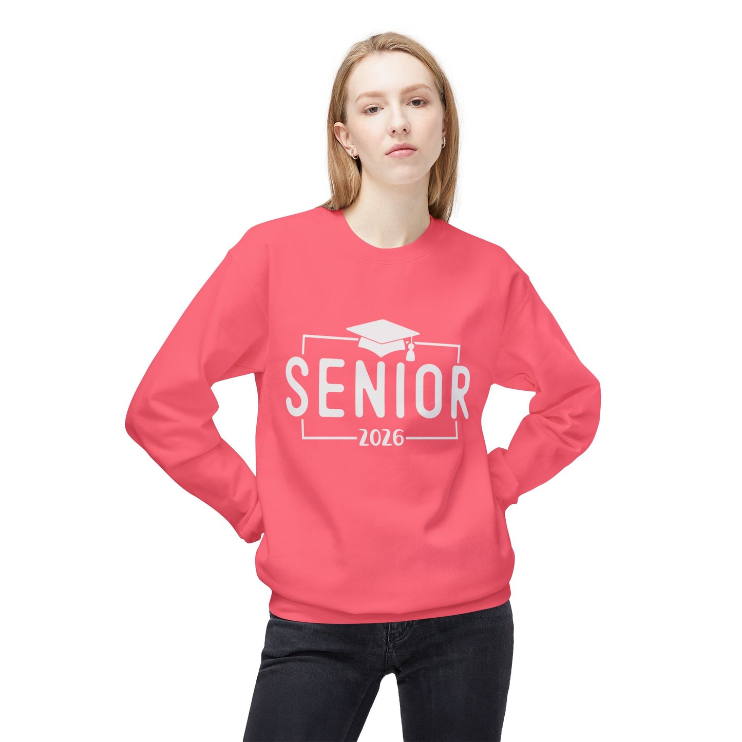 Senior 2026 Fleece Crewneck Sweatshirt - Perfect for Graduation, Class of 2026, Cozy Gift for Graduates, Unisex Crew Sweatshirt, Casual Wear
