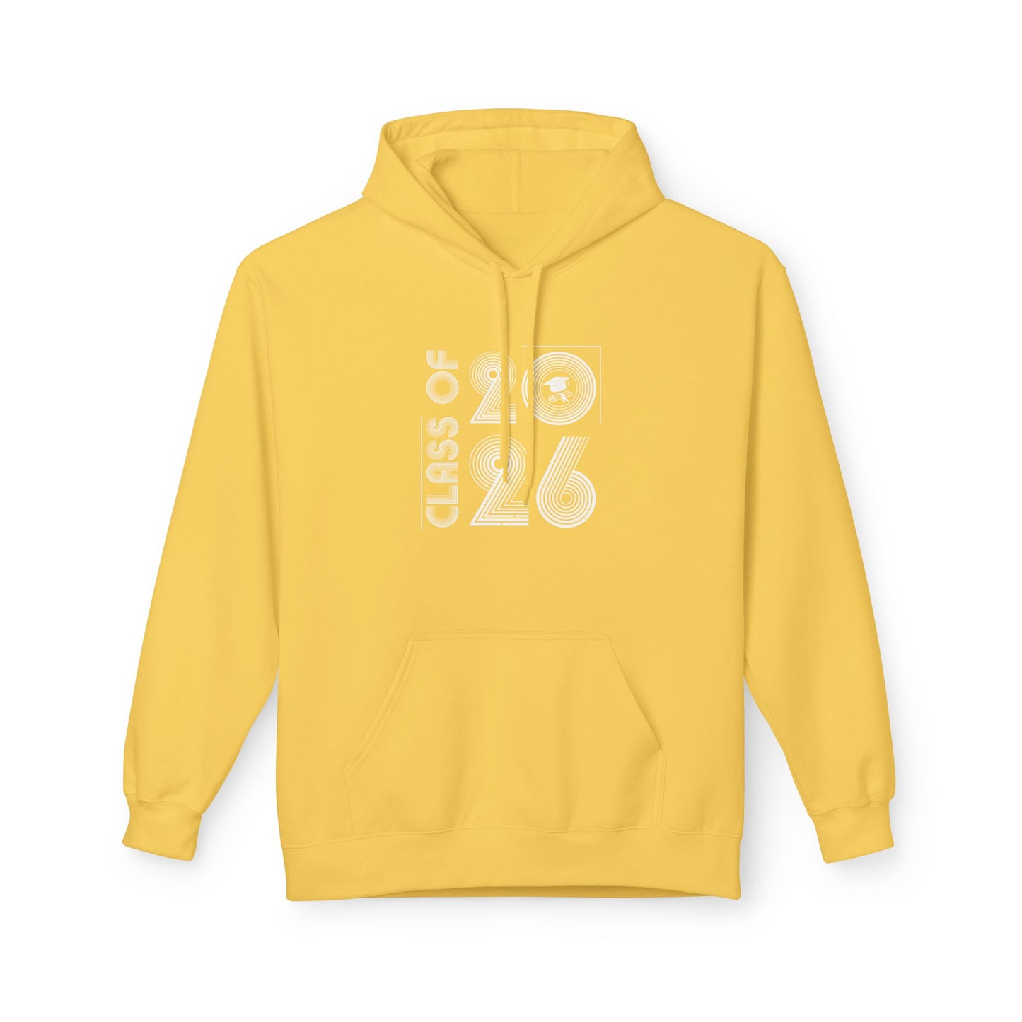Class of 2026 Unisex Midweight Fleece Hoodie, Graduation Gift, Cozy Sweatshirt for Students, Trendy Class Hoodie, Casual Wear
