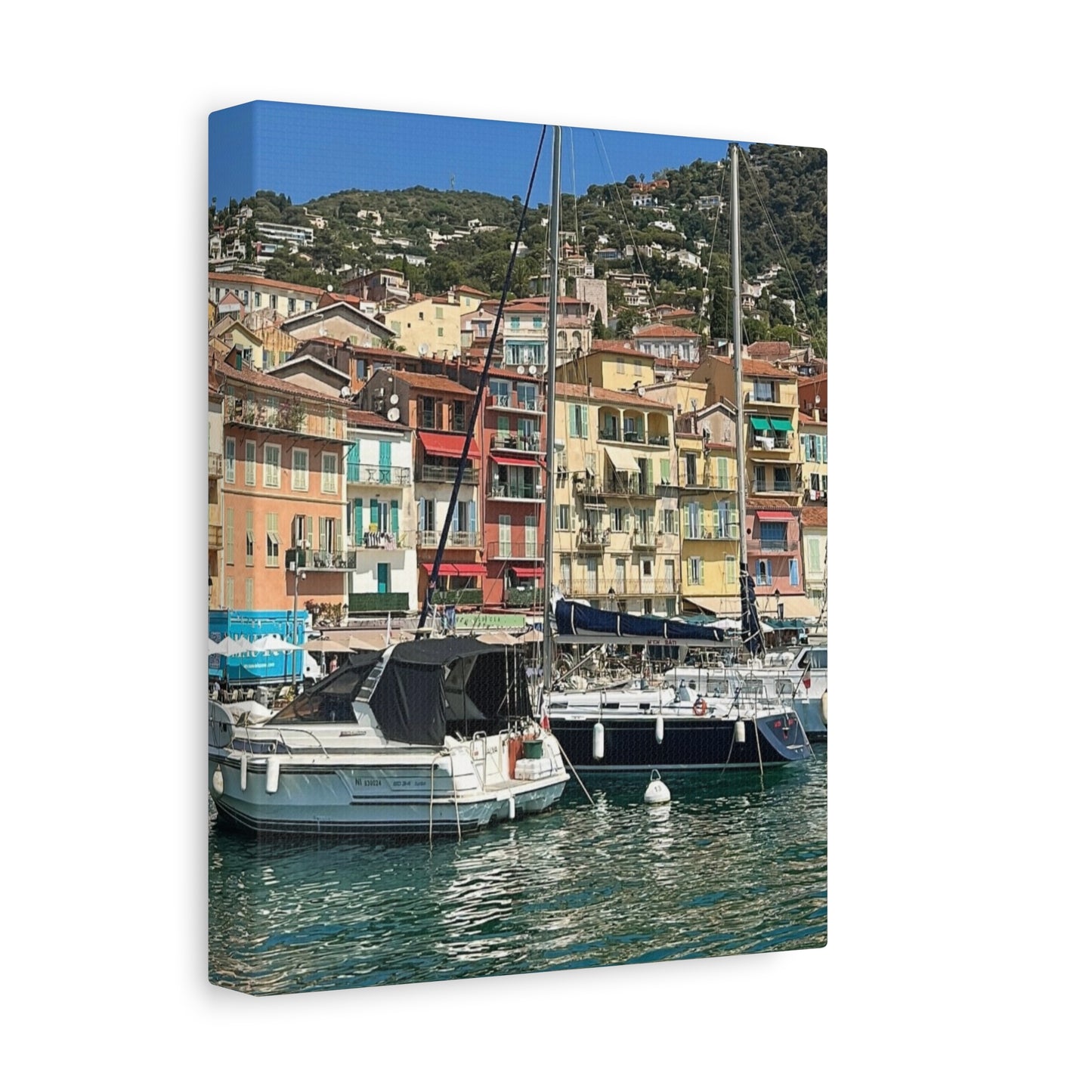 Italy Nautical Canvas Wall Art, Coastal Home Decor, Marina Print, Beach Decor, Nautical Gift, Coastal Living Decoration
