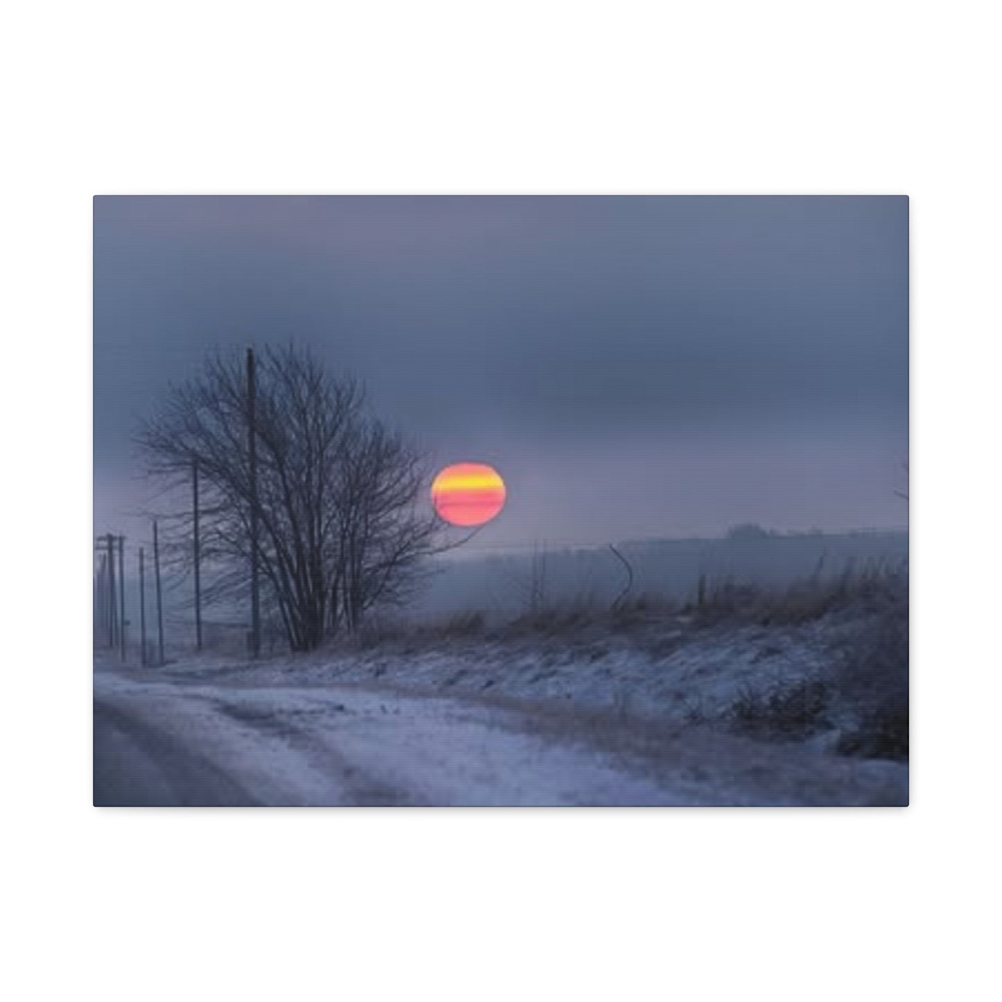 Serene Sunset Canvas Print, Home Decor Art, Relaxing Wall Art, Nature Decor, Scenic Landscape, Perfect Gift for Nature Lovers