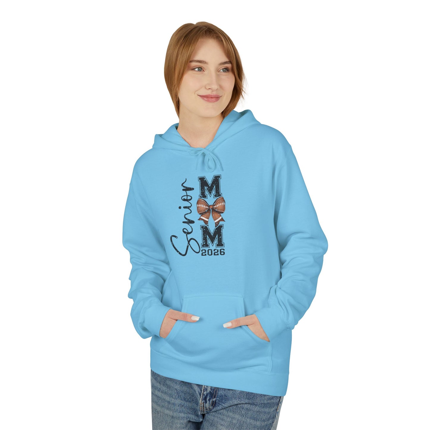 2026 Senior Football Mom, Fleece Hoodie,
