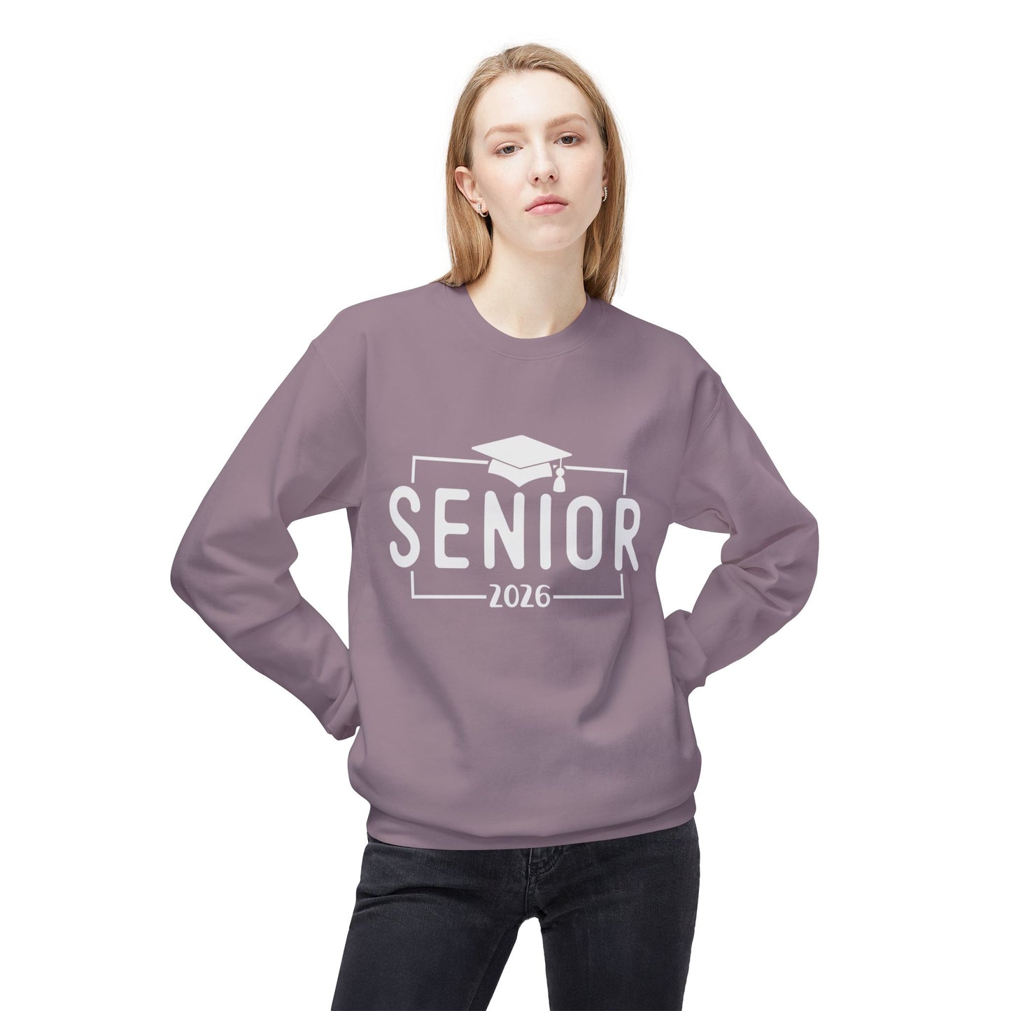 Senior 2026 Fleece Crewneck Sweatshirt - Perfect for Graduation, Class of 2026, Cozy Gift for Graduates, Unisex Crew Sweatshirt, Casual Wear