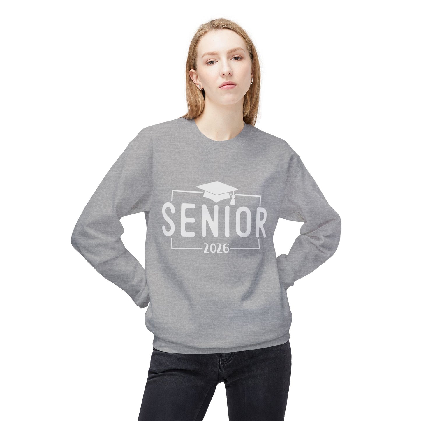 Senior 2026 Fleece Crewneck Sweatshirt - Perfect for Graduation, Class of 2026, Cozy Gift for Graduates, Unisex Crew Sweatshirt, Casual Wear