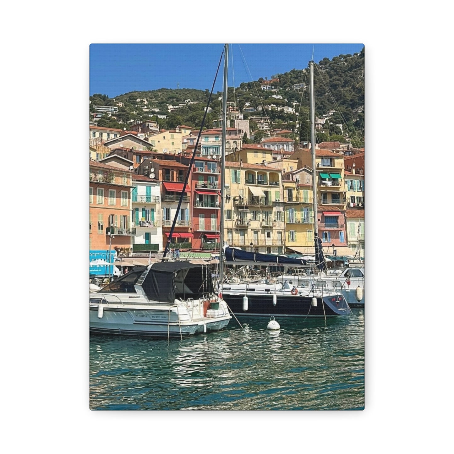 Italy Nautical Canvas Wall Art, Coastal Home Decor, Marina Print, Beach Decor, Nautical Gift, Coastal Living Decoration
