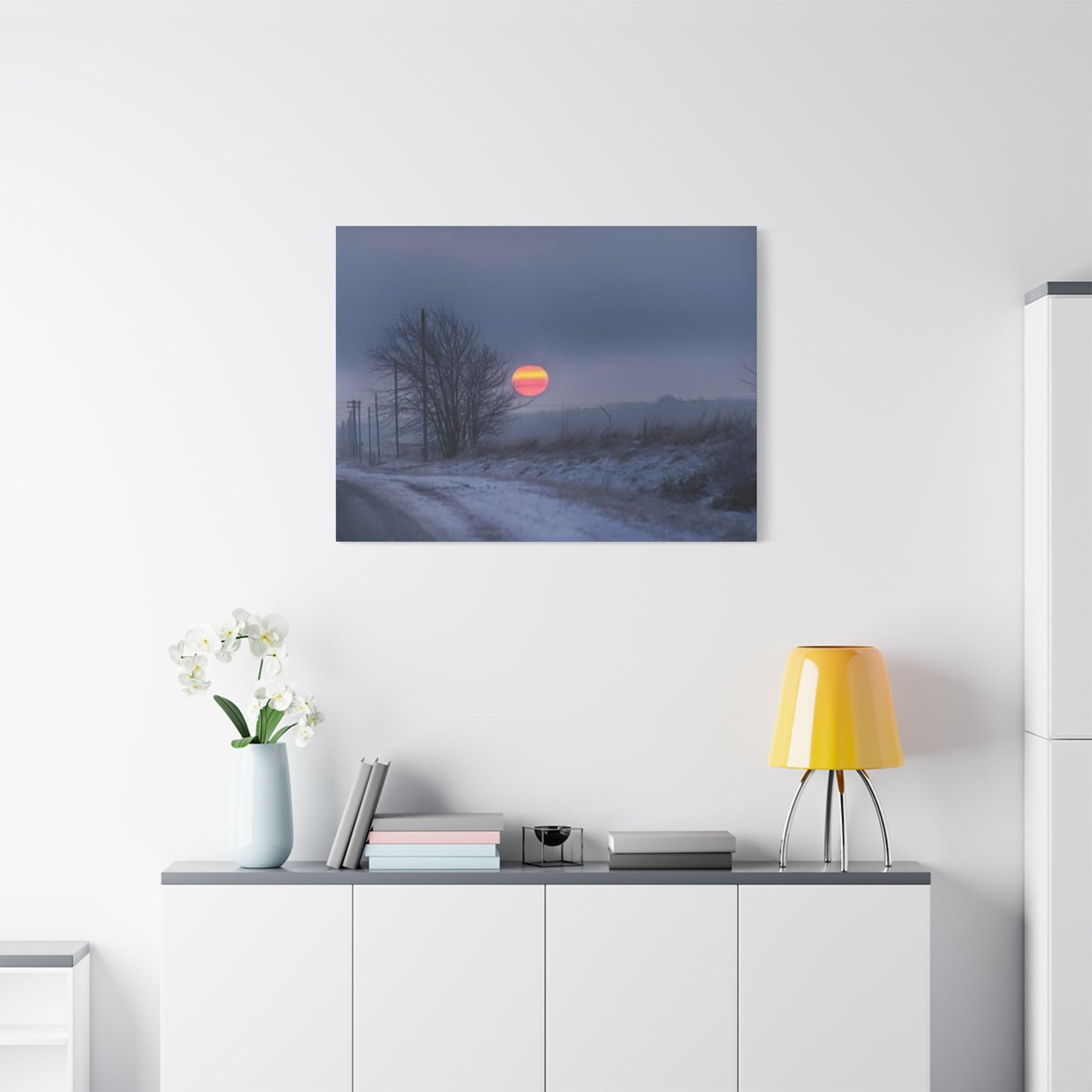 Serene Sunset Canvas Print, Home Decor Art, Relaxing Wall Art, Nature Decor, Scenic Landscape, Perfect Gift for Nature Lovers