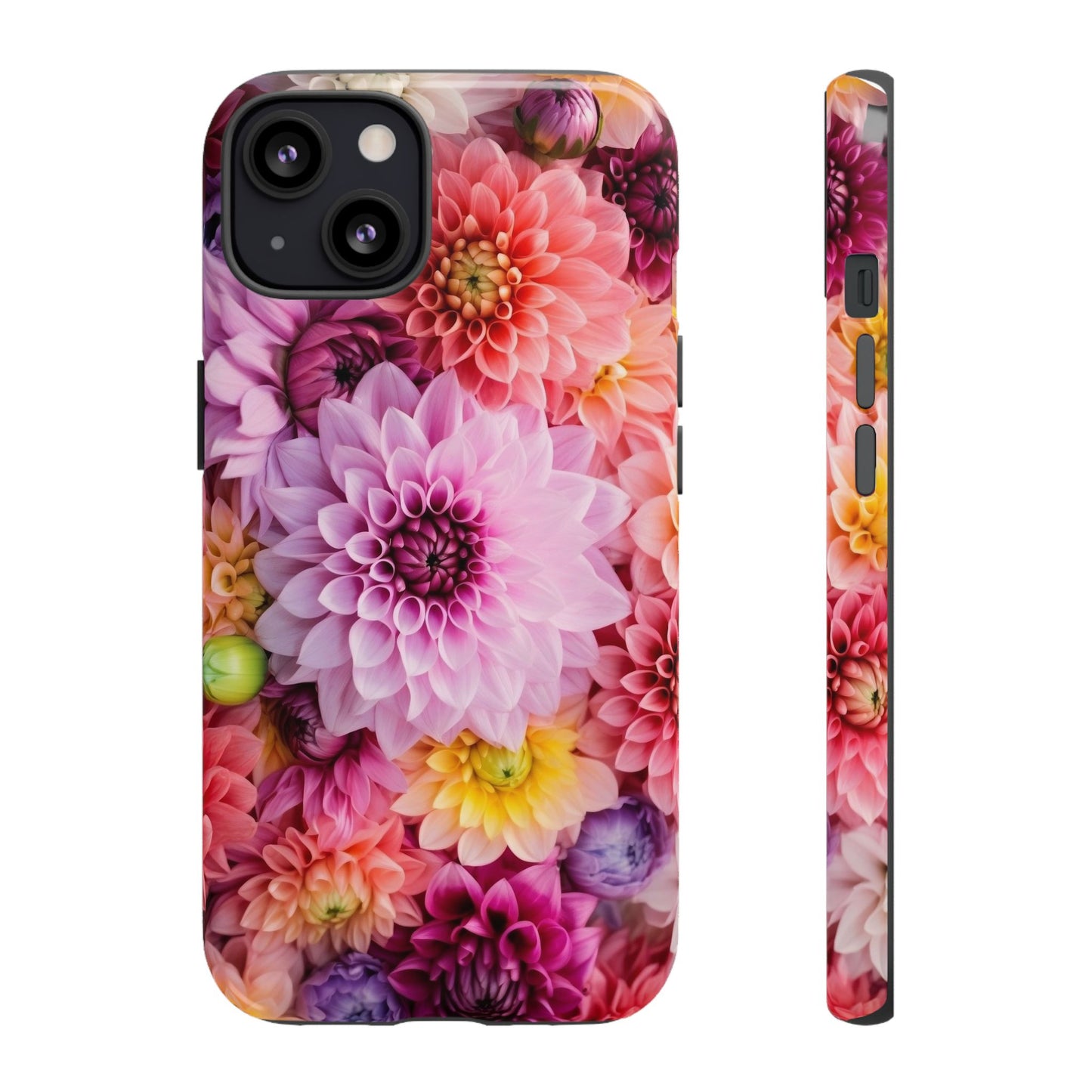 Floral iPhone Case, Tough Floral Phone Cover, Flower Pattern Case, Spring Design, Gift for Her, Durable Phone Accessory