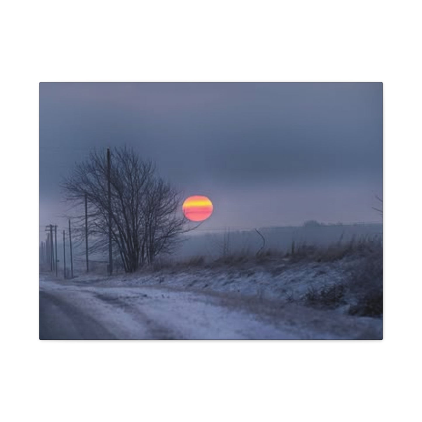 Serene Sunset Canvas Print, Home Decor Art, Relaxing Wall Art, Nature Decor, Scenic Landscape, Perfect Gift for Nature Lovers