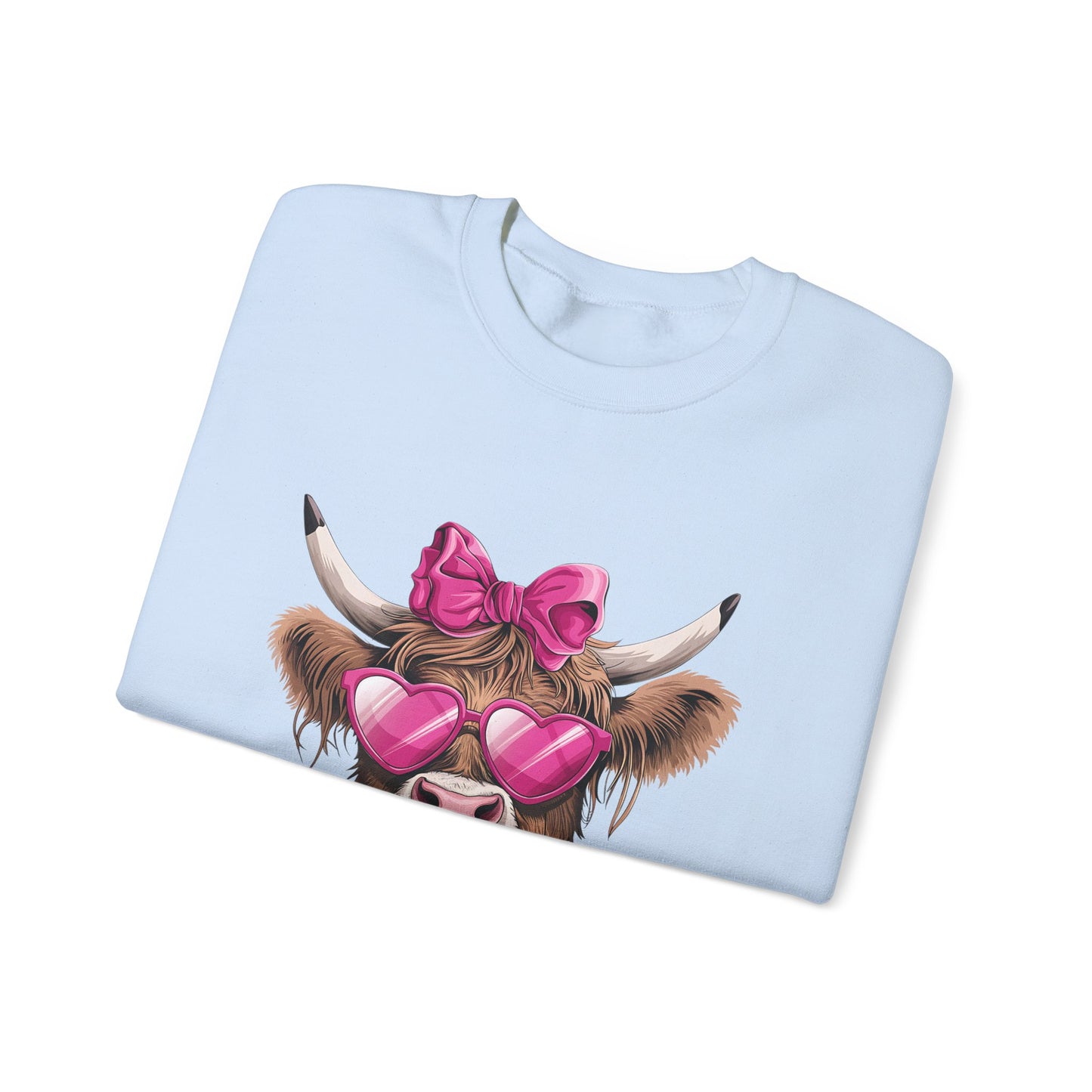 Lollipop Highland Cow with Bow™ Crewneck Sweatshirt