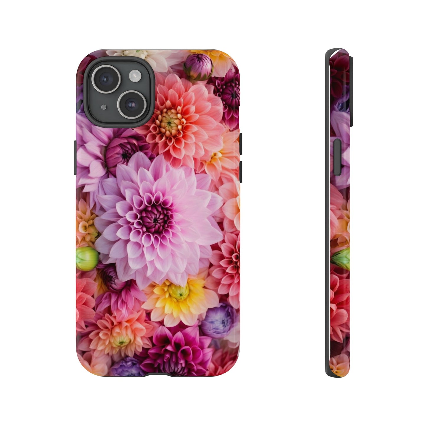 Floral iPhone Case, Tough Floral Phone Cover, Flower Pattern Case, Spring Design, Gift for Her, Durable Phone Accessory