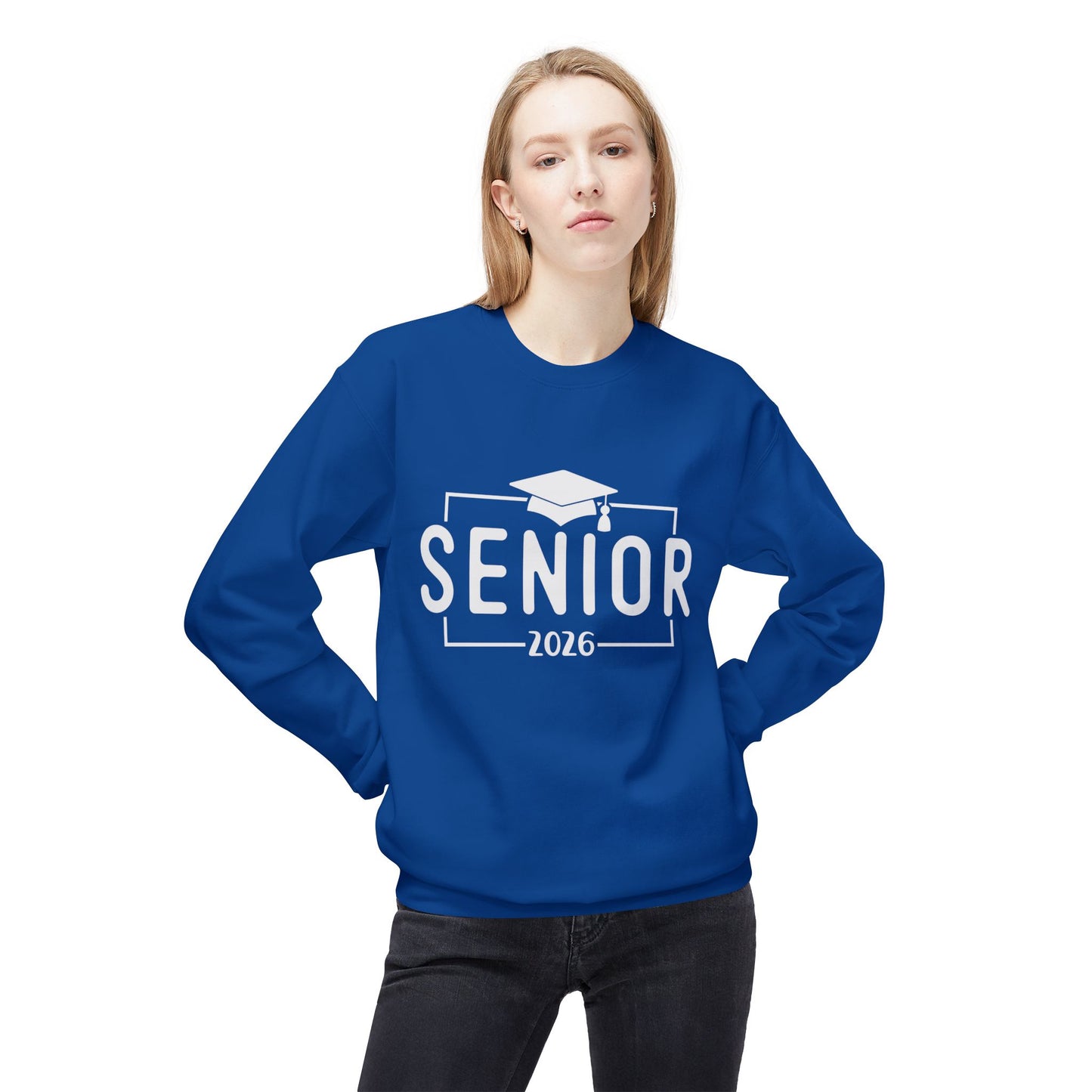 Senior 2026 Fleece Crewneck Sweatshirt - Perfect for Graduation, Class of 2026, Cozy Gift for Graduates, Unisex Crew Sweatshirt, Casual Wear