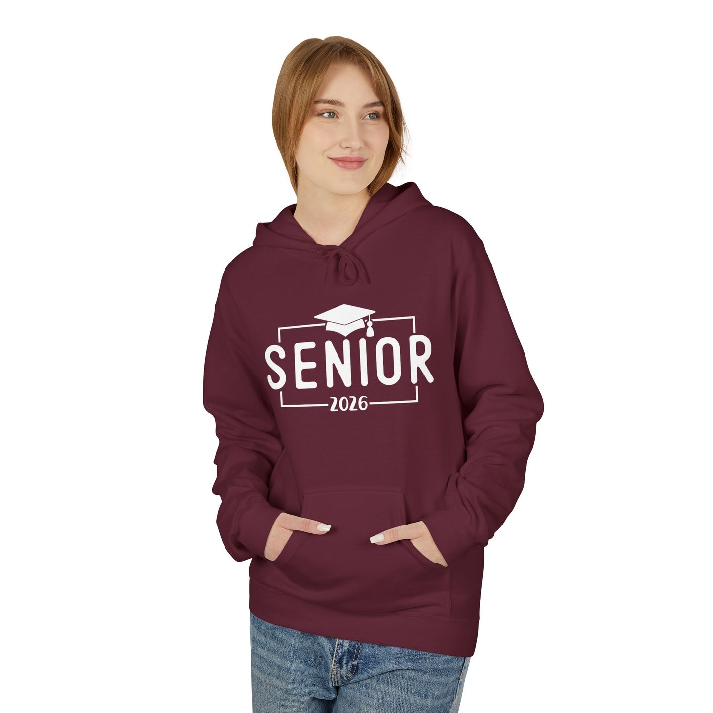 2026 Senior Unisex Midweight Fleece Hoodie, Graduation Gift, Class of 2026 Apparel, Cozy Hoodie, Unique Grad Clothing, High School Senior