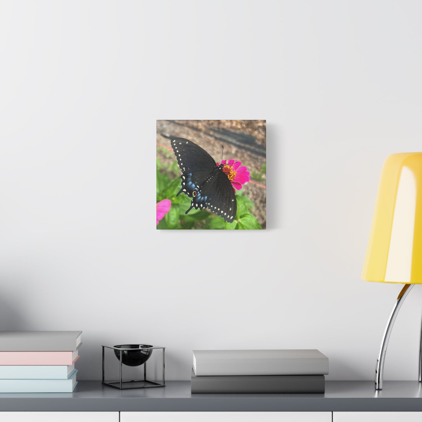 Black Butterfly Canvas Wall Art, Nature Decor, Botanical Print, Home Decor, Gift for Nature Lovers, Insect Photography