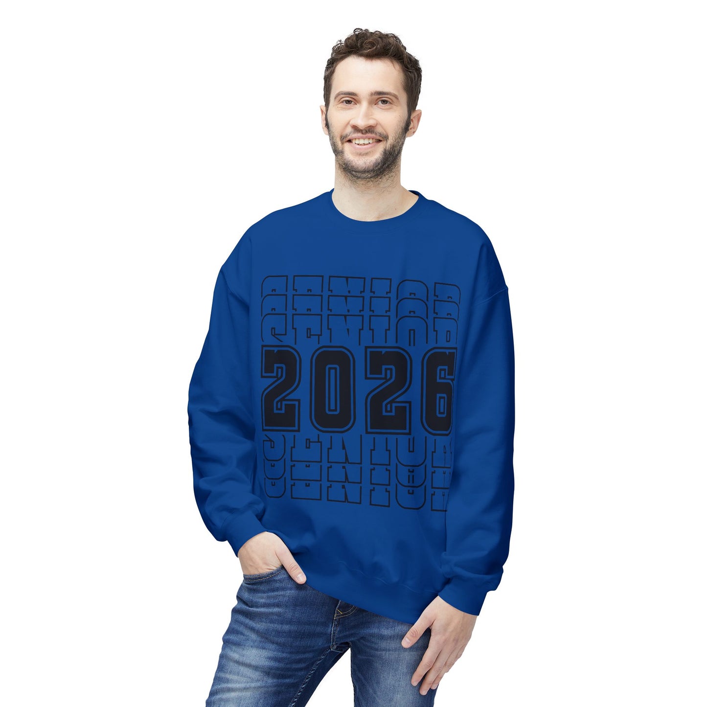 Stylish Senior Sweatshirt for Class of 2026, Unisex Crewneck, Graduation Gift, College Bound, Cozy Apparel, Trendy Layering Piece