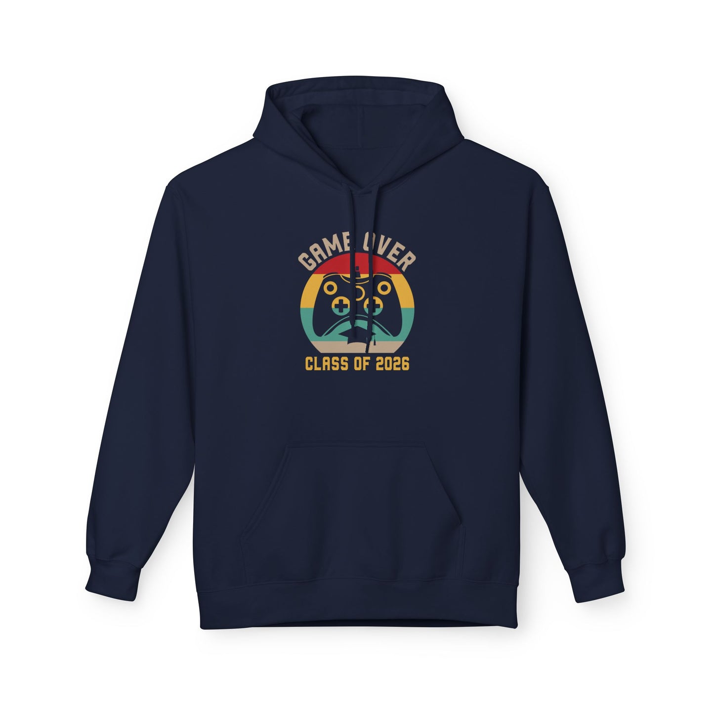Game Over Class of 2026 Hoodie - Unisex Softstyle Fleece | Graduation Gift, Gamer Apparel, Cozy Sweatshirt, Casual Wear