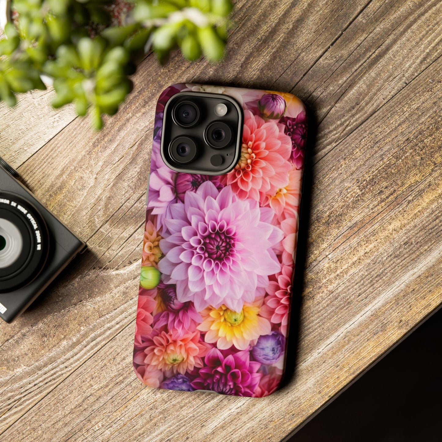 Floral iPhone Case, Tough Floral Phone Cover, Flower Pattern Case, Spring Design, Gift for Her, Durable Phone Accessory