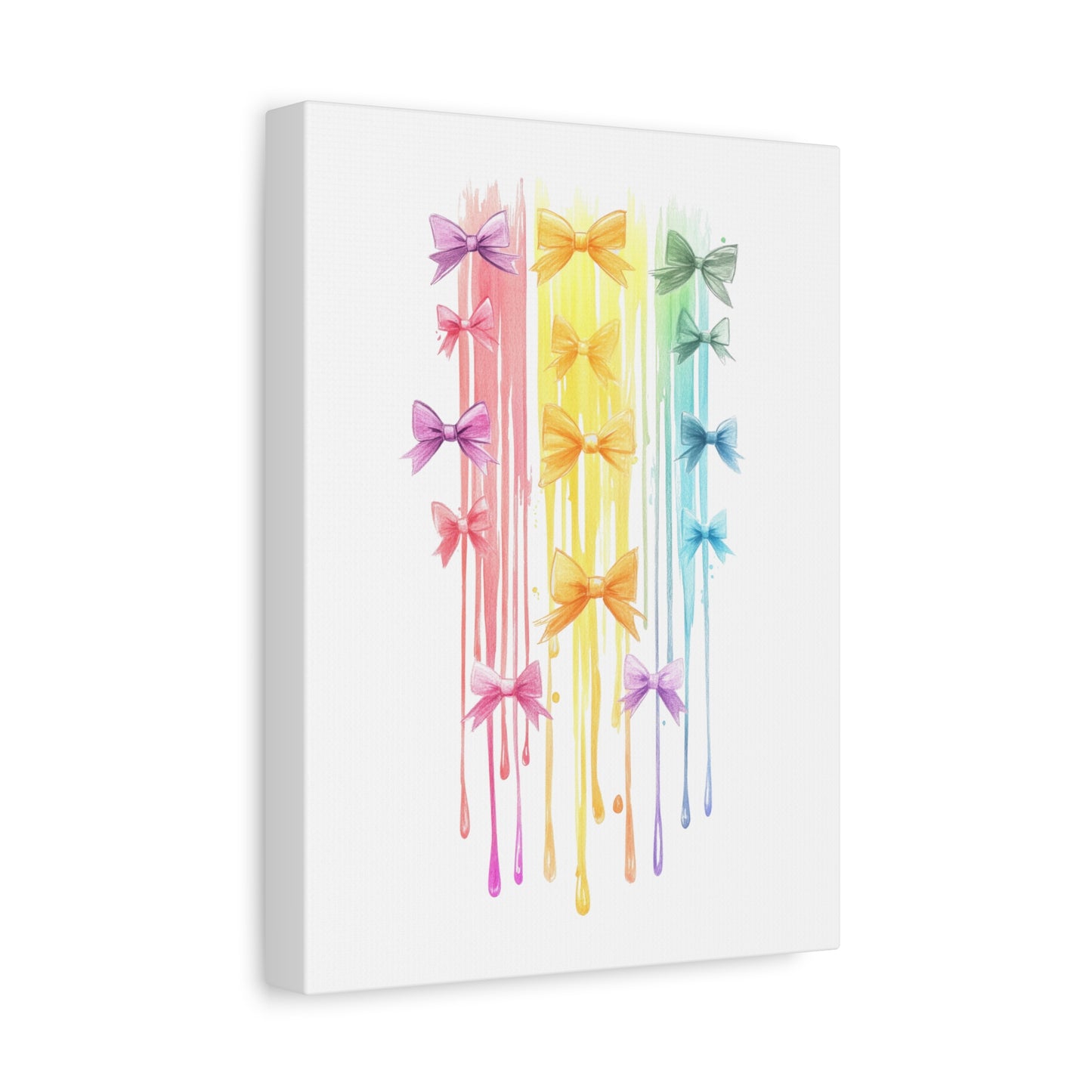 Colorful Bow Decor Canvas Print Wall Art