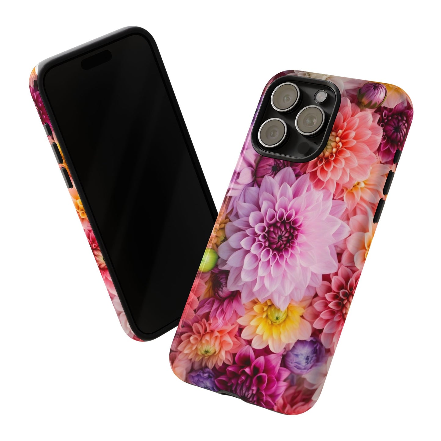 Floral iPhone Case, Tough Floral Phone Cover, Flower Pattern Case, Spring Design, Gift for Her, Durable Phone Accessory