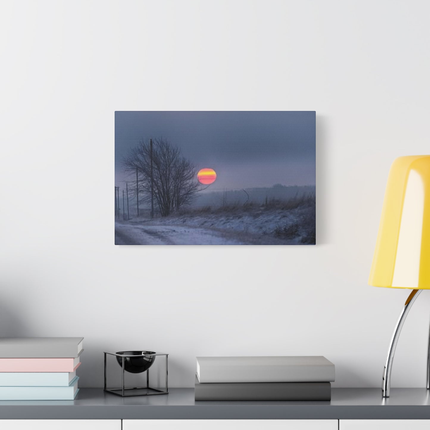 Serene Sunset Canvas Print, Home Decor Art, Relaxing Wall Art, Nature Decor, Scenic Landscape, Perfect Gift for Nature Lovers