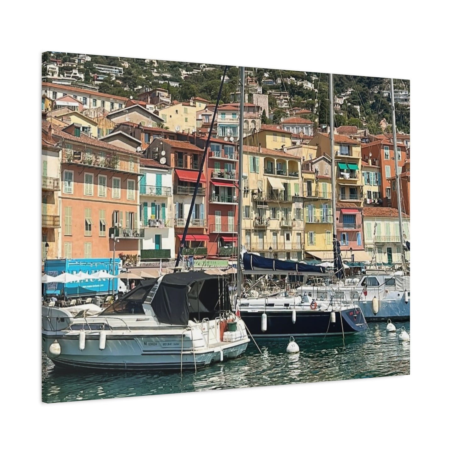 Italy Nautical Canvas Wall Art, Coastal Home Decor, Marina Print, Beach Decor, Nautical Gift, Coastal Living Decoration