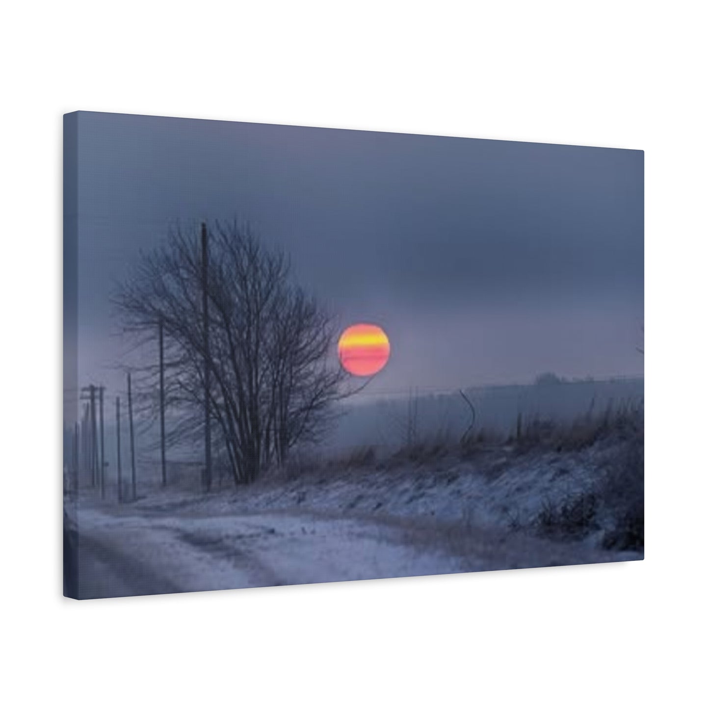 Serene Sunset Canvas Print, Home Decor Art, Relaxing Wall Art, Nature Decor, Scenic Landscape, Perfect Gift for Nature Lovers