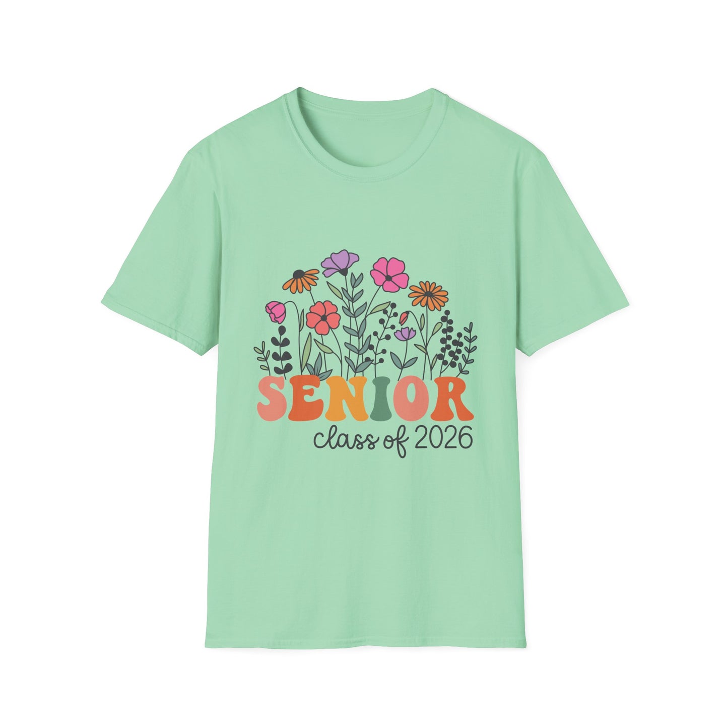 Senior Class of 2026 Floral T-Shirt, Graduation Gift, Unisex Tee, Senior's Apparel, College Bound Shirt