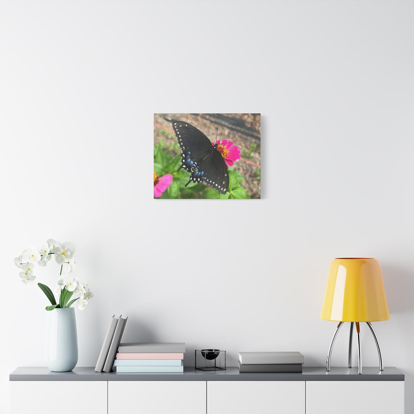 Black Butterfly Canvas Wall Art, Nature Decor, Botanical Print, Home Decor, Gift for Nature Lovers, Insect Photography