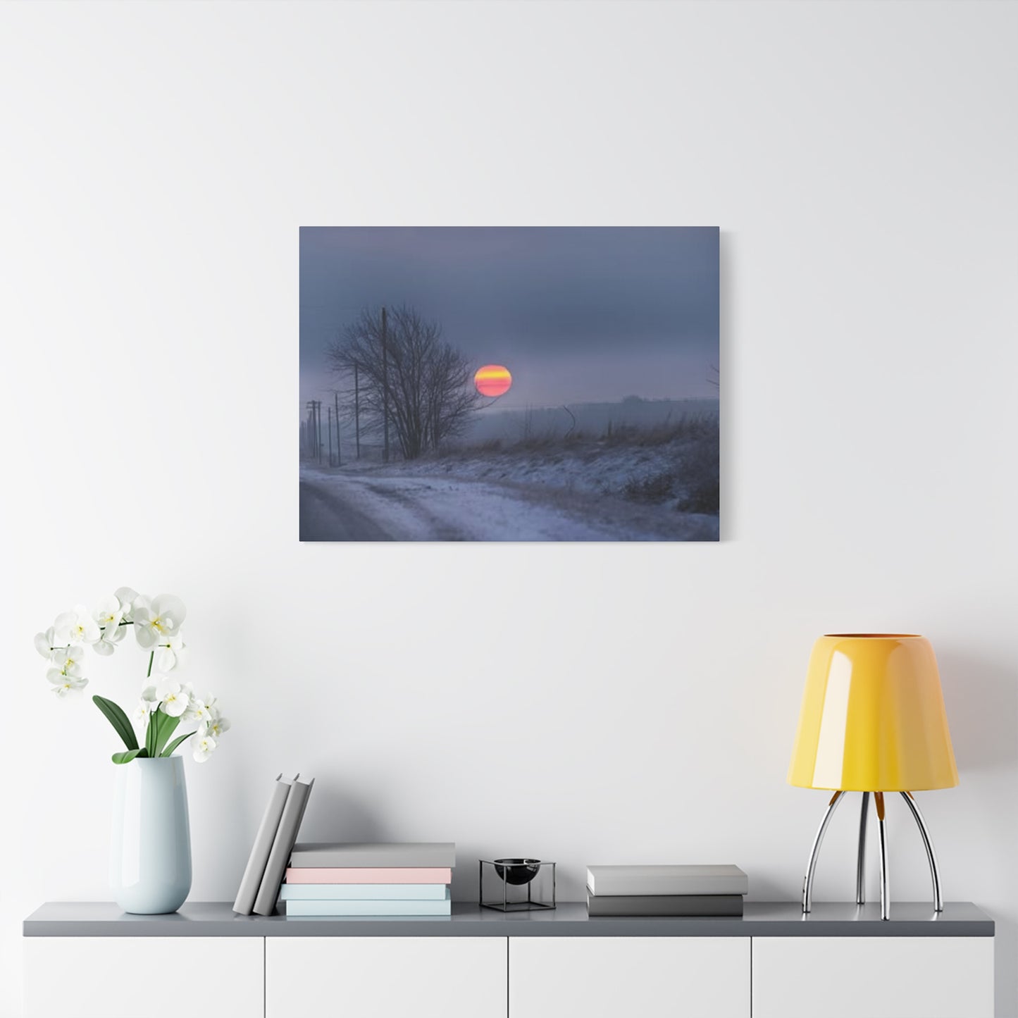 Serene Sunset Canvas Print, Home Decor Art, Relaxing Wall Art, Nature Decor, Scenic Landscape, Perfect Gift for Nature Lovers