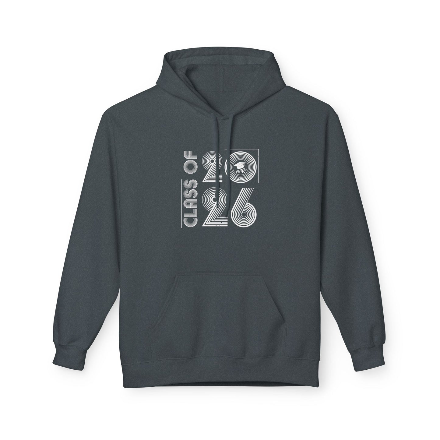 Class of 2026 Unisex Midweight Fleece Hoodie, Graduation Gift, Cozy Sweatshirt for Students, Trendy Class Hoodie, Casual Wear