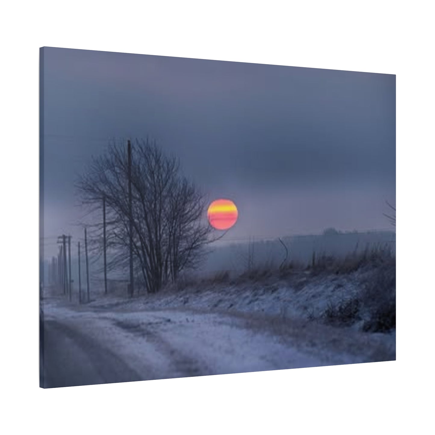 Serene Sunset Canvas Print, Home Decor Art, Relaxing Wall Art, Nature Decor, Scenic Landscape, Perfect Gift for Nature Lovers