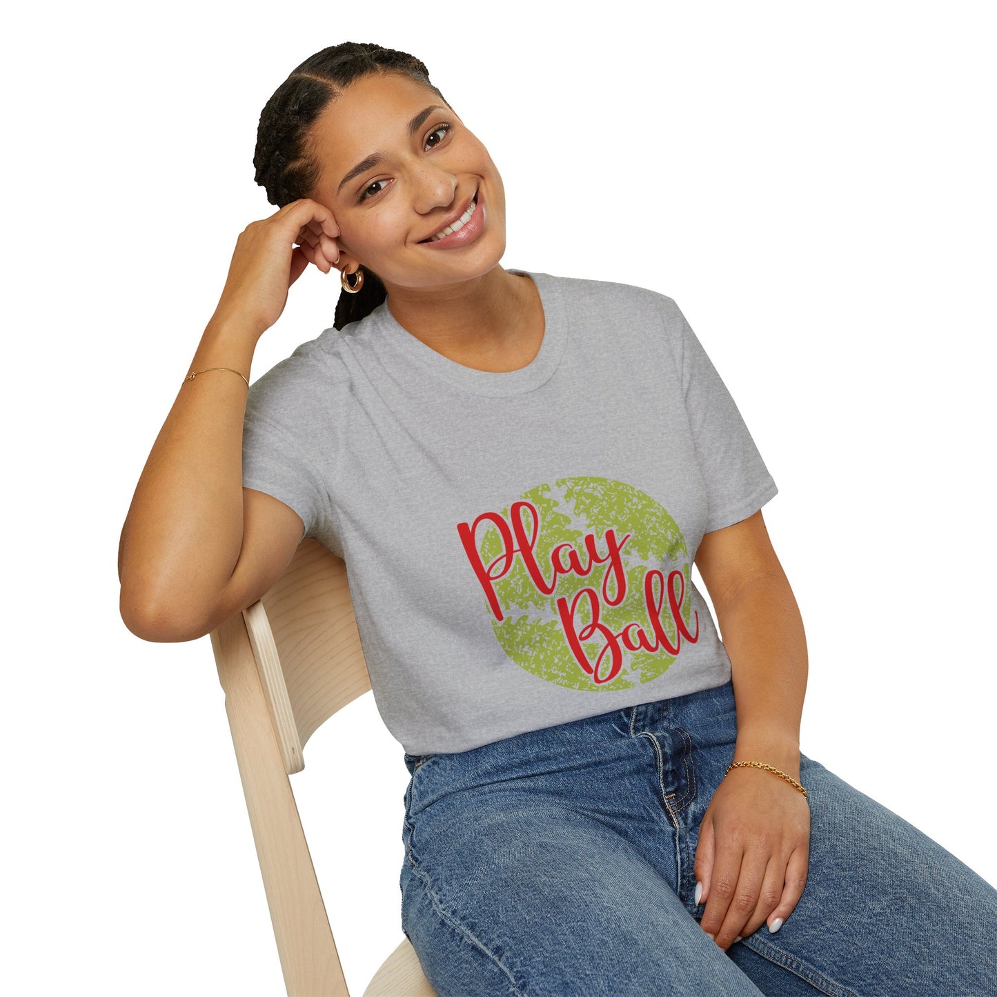 Play Ball Unisex Softstyle T-Shirt, Sporty Tee, Gift for Baseball Fans, Casual Wear, Team Spirit Apparel, Summer Outfit