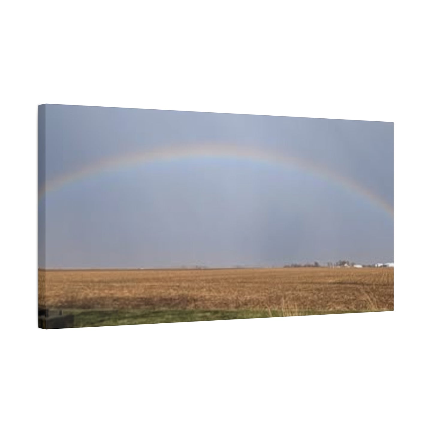 Rainbow Landscape Canvas Print, Inspirational Home Decor, Gift for Nature Lovers, Modern Wall Art, Farmhouse Style, Rainbow Art