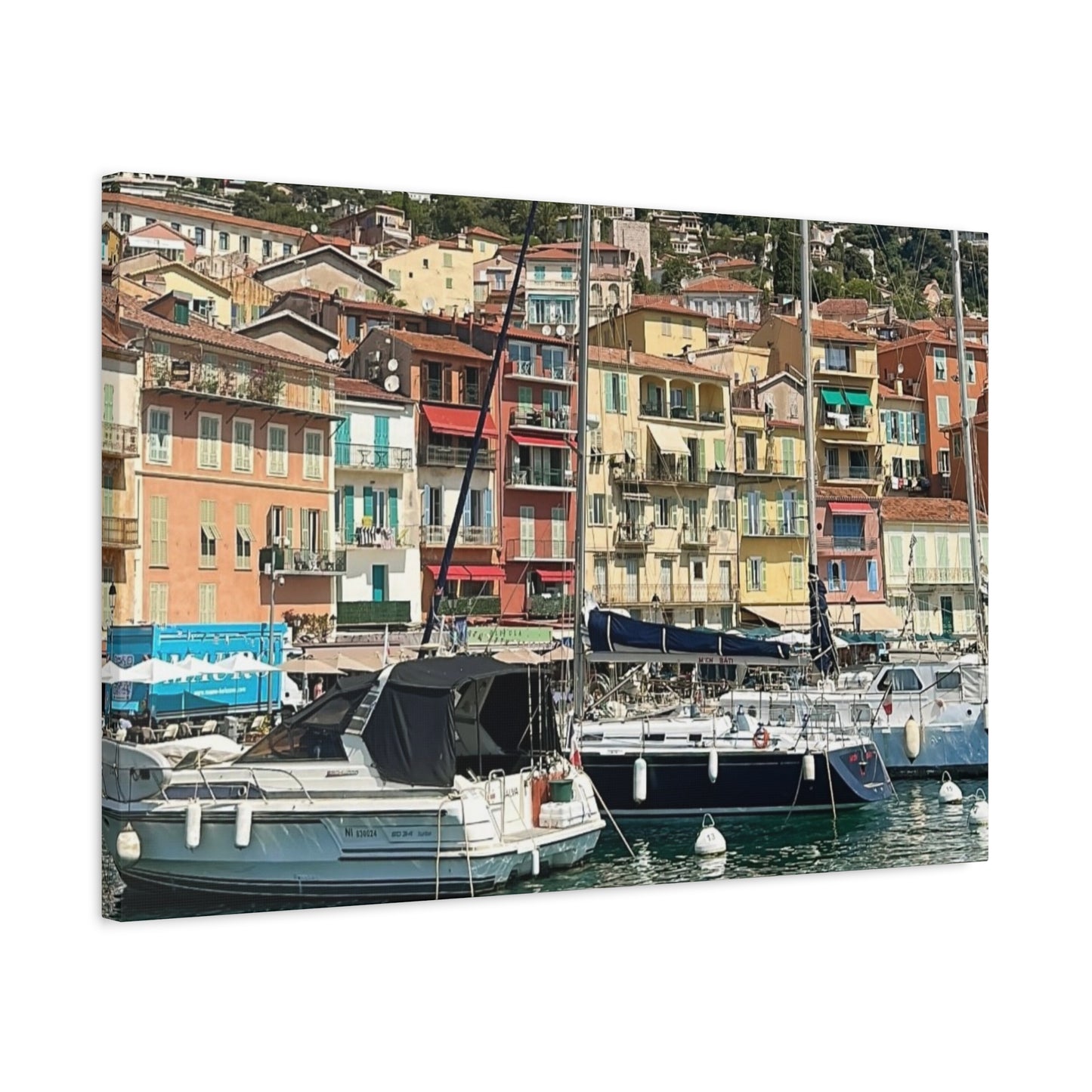 Italy Nautical Canvas Wall Art, Coastal Home Decor, Marina Print, Beach Decor, Nautical Gift, Coastal Living Decoration