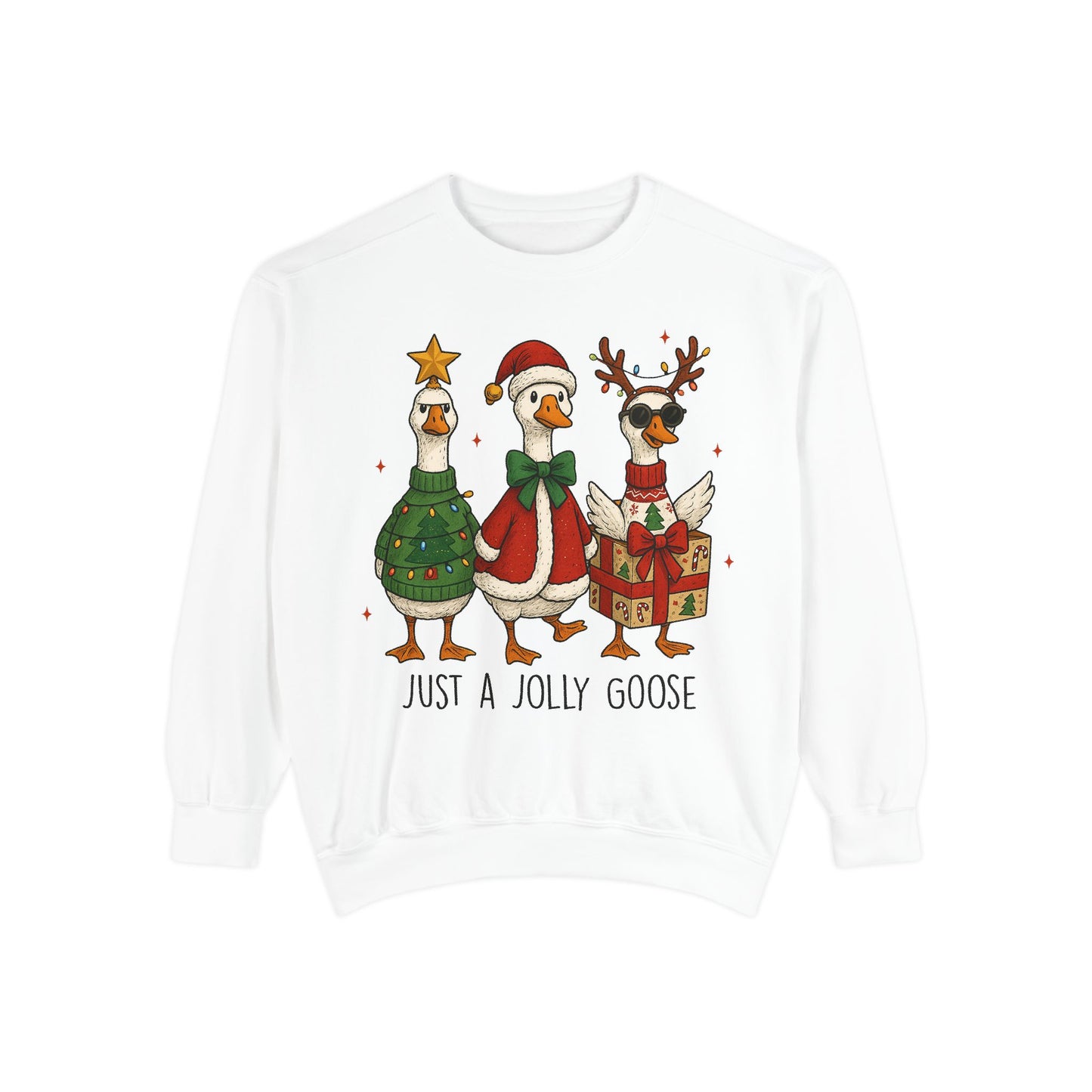 Holiday Goose Sweatshirt, Cozy Sweatshirt, Christmas Gift, Unisex Sweatshirt, Festive Apparel, Winter Fashion