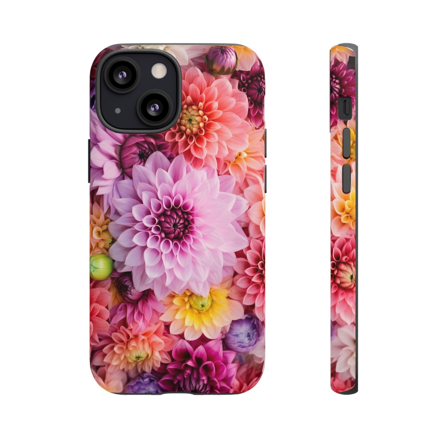 Floral iPhone Case, Tough Floral Phone Cover, Flower Pattern Case, Spring Design, Gift for Her, Durable Phone Accessory