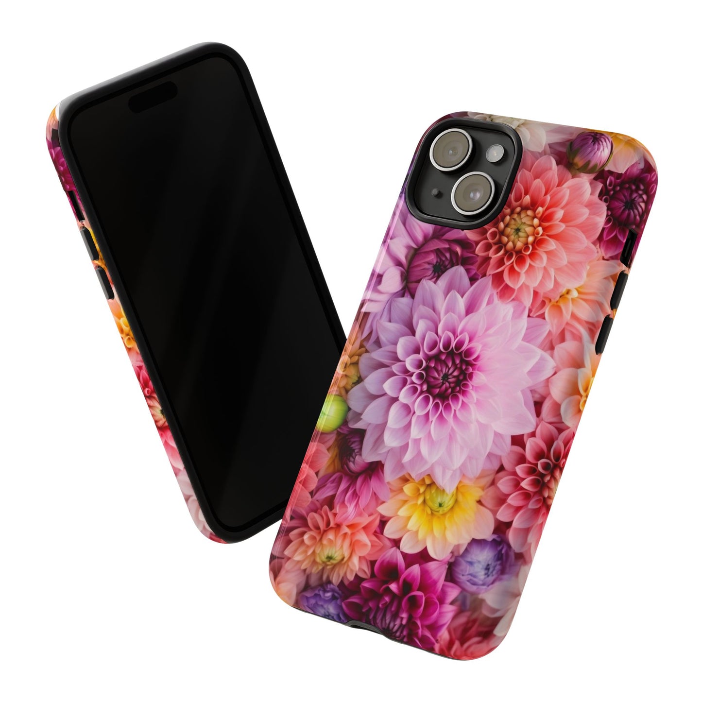 Floral iPhone Case, Tough Floral Phone Cover, Flower Pattern Case, Spring Design, Gift for Her, Durable Phone Accessory