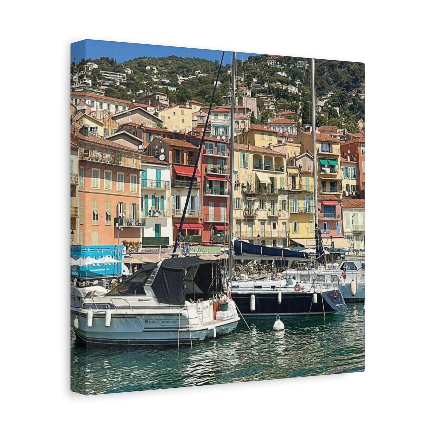 Italy Nautical Canvas Wall Art, Coastal Home Decor, Marina Print, Beach Decor, Nautical Gift, Coastal Living Decoration