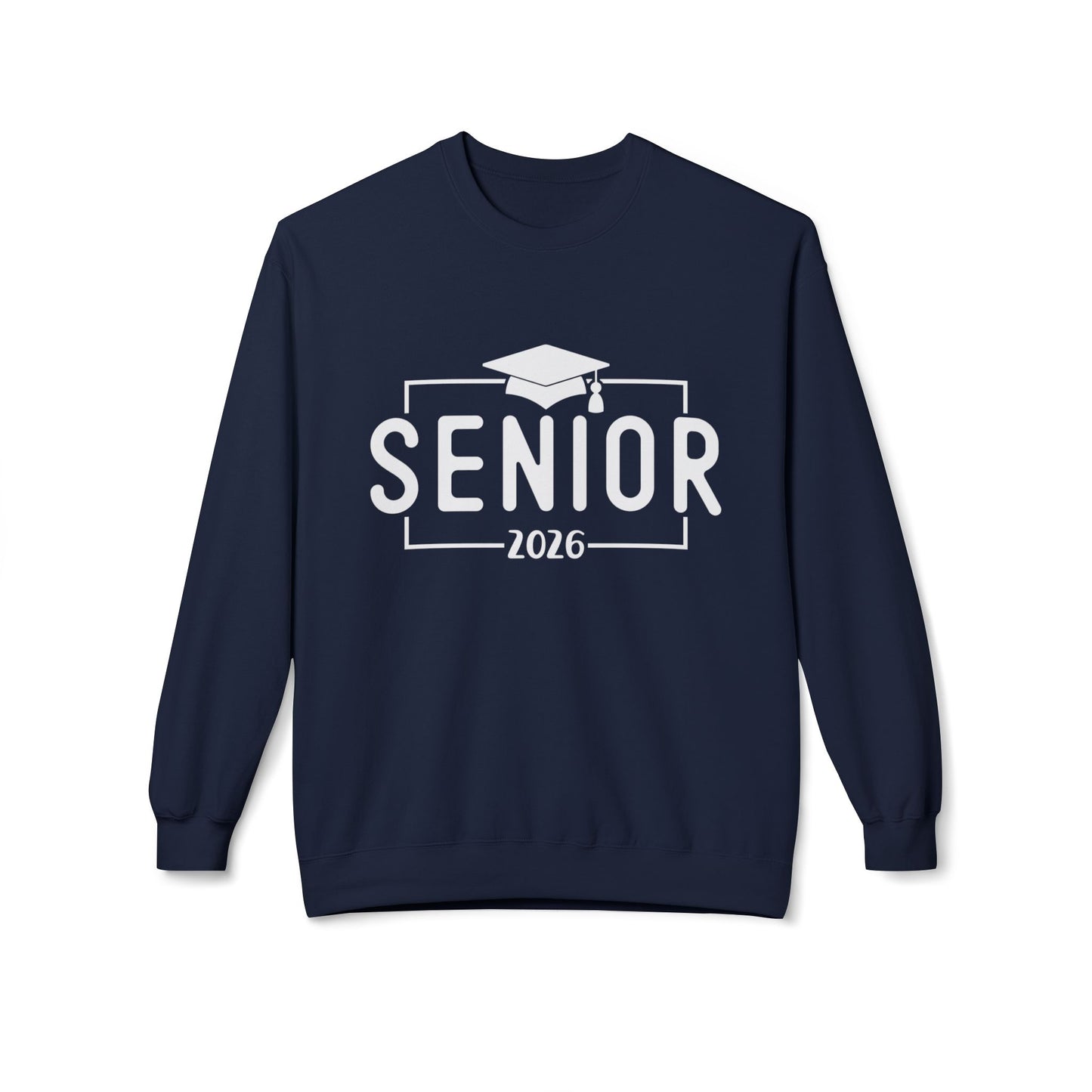 Senior 2026 Fleece Crewneck Sweatshirt - Perfect for Graduation, Class of 2026, Cozy Gift for Graduates, Unisex Crew Sweatshirt, Casual Wear
