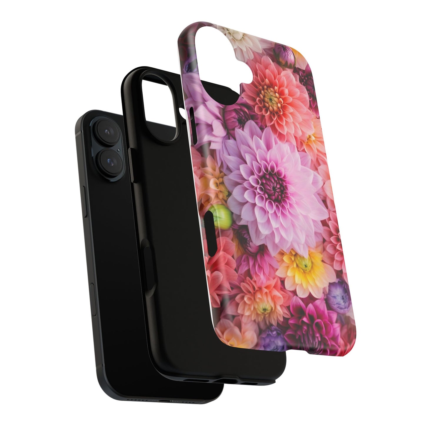 Floral iPhone Case, Tough Floral Phone Cover, Flower Pattern Case, Spring Design, Gift for Her, Durable Phone Accessory