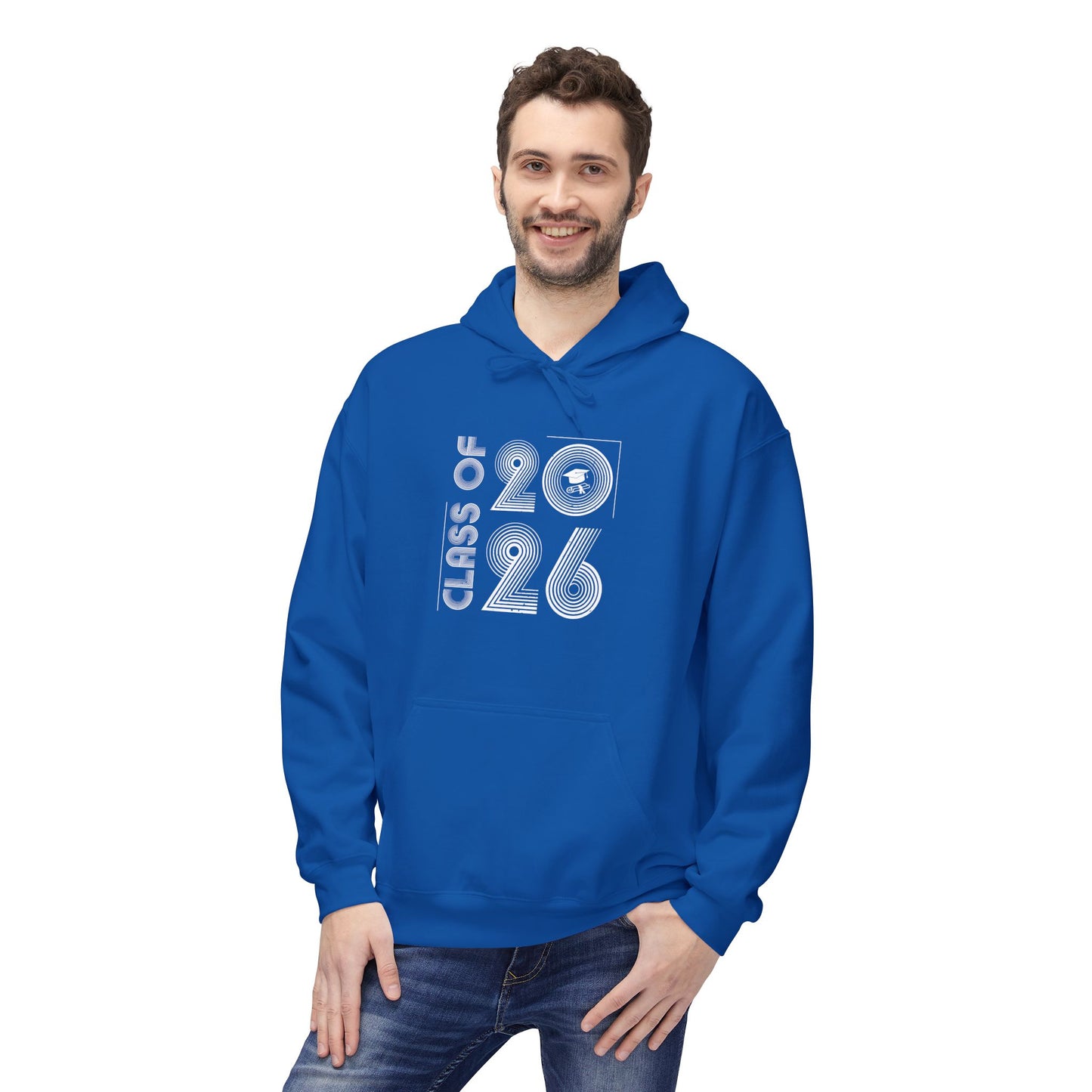 Class of 2026 Unisex Midweight Fleece Hoodie, Graduation Gift, Cozy Sweatshirt for Students, Trendy Class Hoodie, Casual Wear