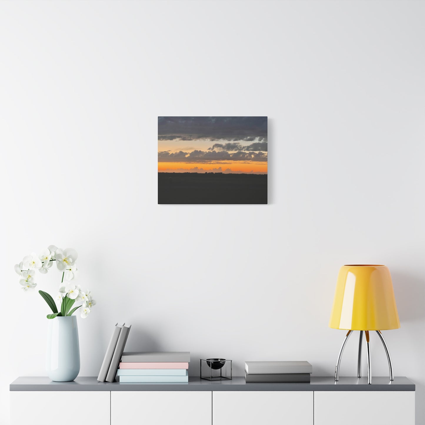 Sunset Canvas Art Print, Wall Decor for Home, Gift for Nature Lovers, Modern Art, Vibrant Landscape, Living Room Decor