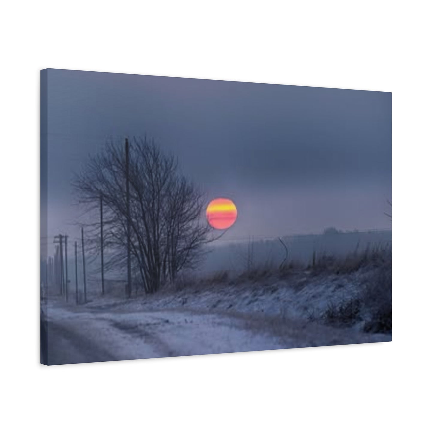 Serene Sunset Canvas Print, Home Decor Art, Relaxing Wall Art, Nature Decor, Scenic Landscape, Perfect Gift for Nature Lovers