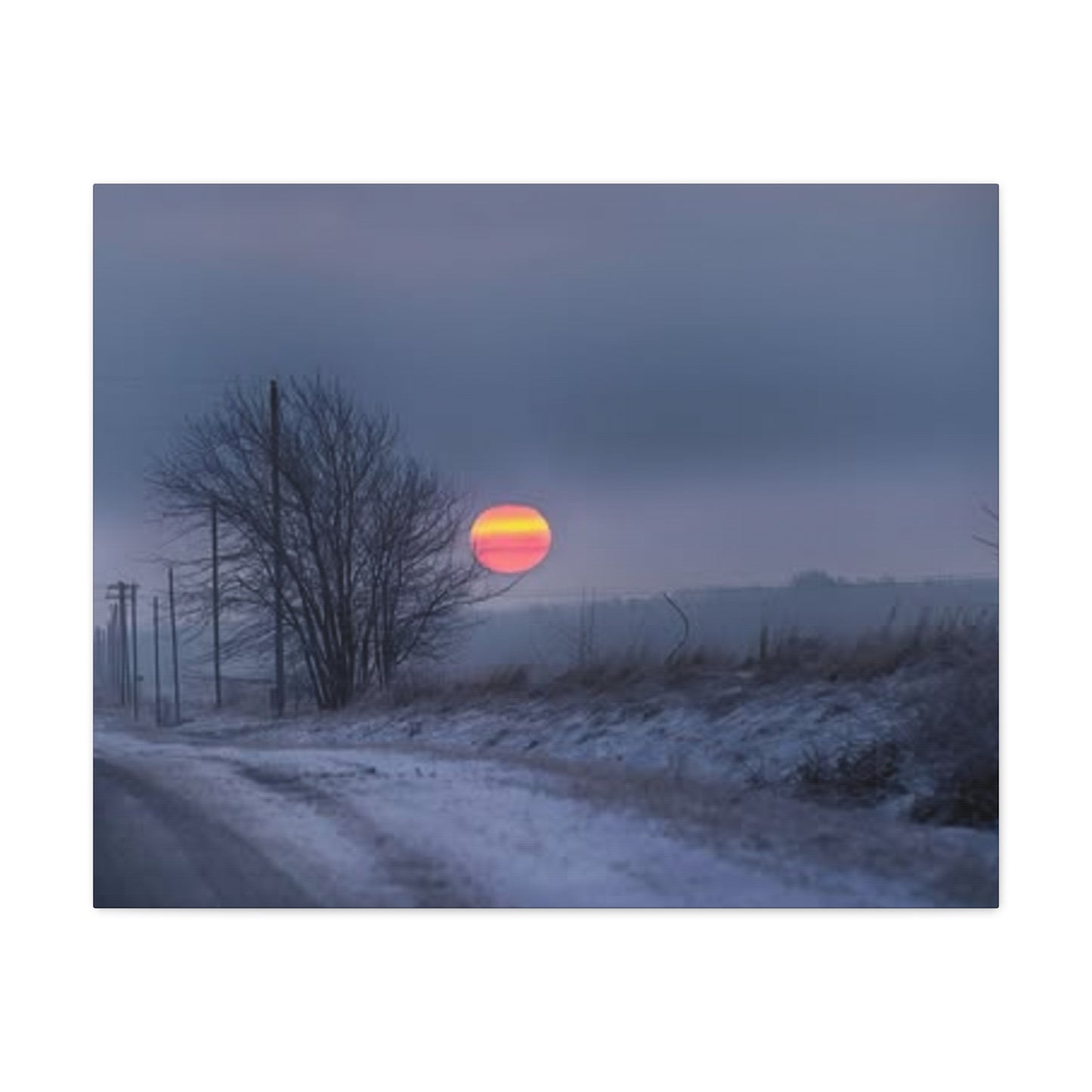 Serene Sunset Canvas Print, Home Decor Art, Relaxing Wall Art, Nature Decor, Scenic Landscape, Perfect Gift for Nature Lovers