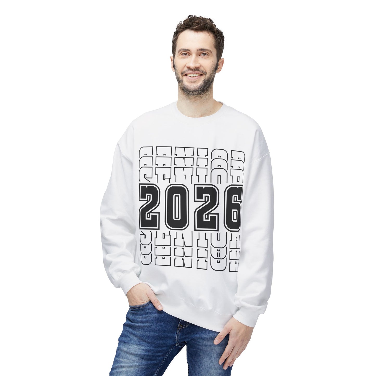 Stylish Senior Sweatshirt for Class of 2026, Unisex Crewneck, Graduation Gift, College Bound, Cozy Apparel, Trendy Layering Piece