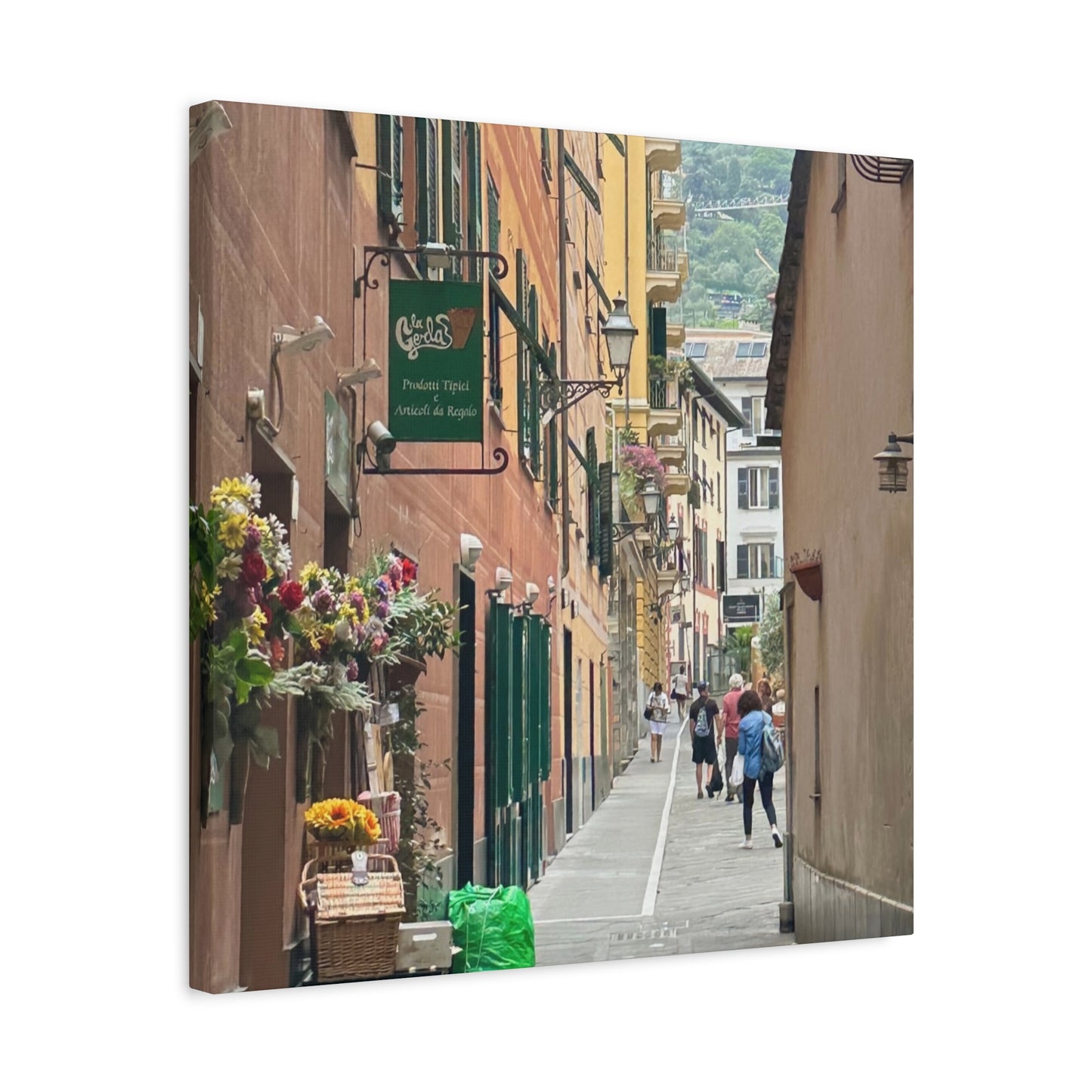 Charming Italy Street Scene Canvas Wall Art, Home Decor, Gift for Art Lovers, Cozy Living Room Decoration, Gallery Wall Accent