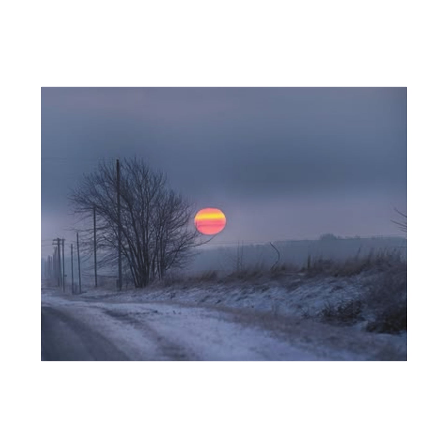 Serene Sunset Canvas Print, Home Decor Art, Relaxing Wall Art, Nature Decor, Scenic Landscape, Perfect Gift for Nature Lovers