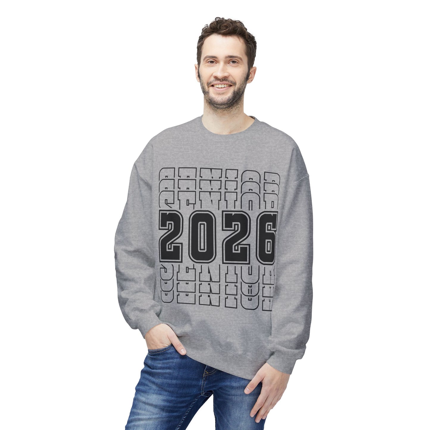 Stylish Senior Sweatshirt for Class of 2026, Unisex Crewneck, Graduation Gift, College Bound, Cozy Apparel, Trendy Layering Piece