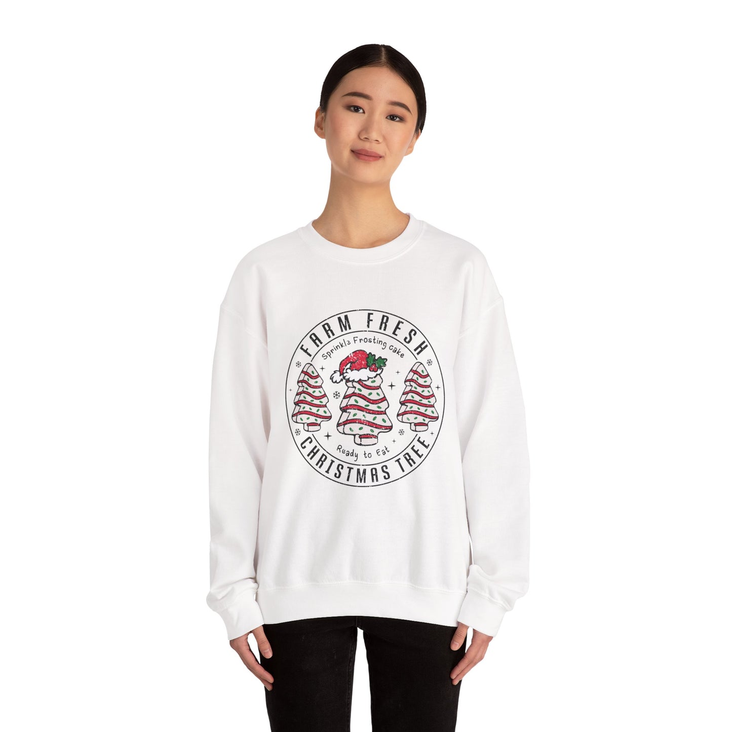 Farm Fresh Christmas Crewneck Sweatshirt, Cozy Holiday Apparel, Unisex Winter Gift, Cute Sweatshirt, Festive Clothing