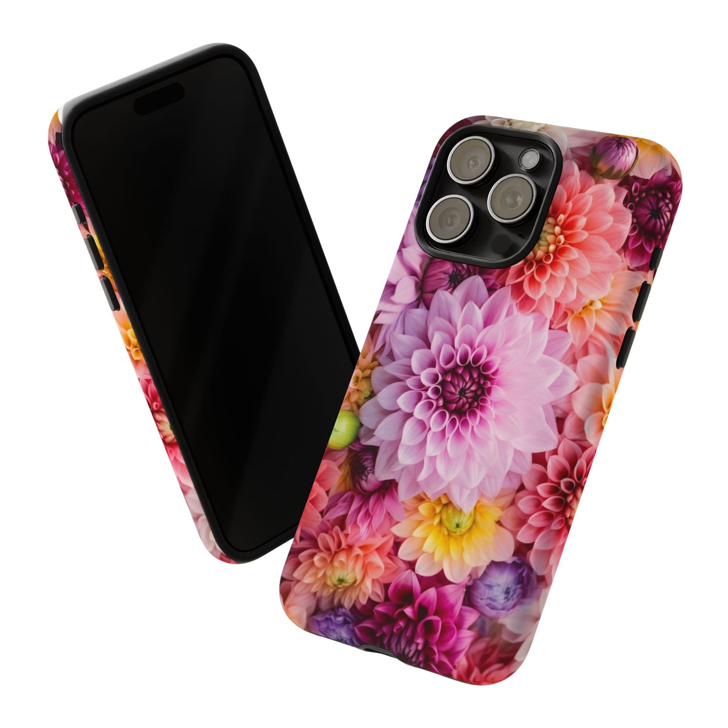 Floral iPhone Case, Tough Floral Phone Cover, Flower Pattern Case, Spring Design, Gift for Her, Durable Phone Accessory